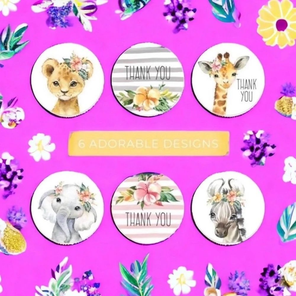 40 Thank You Stickers